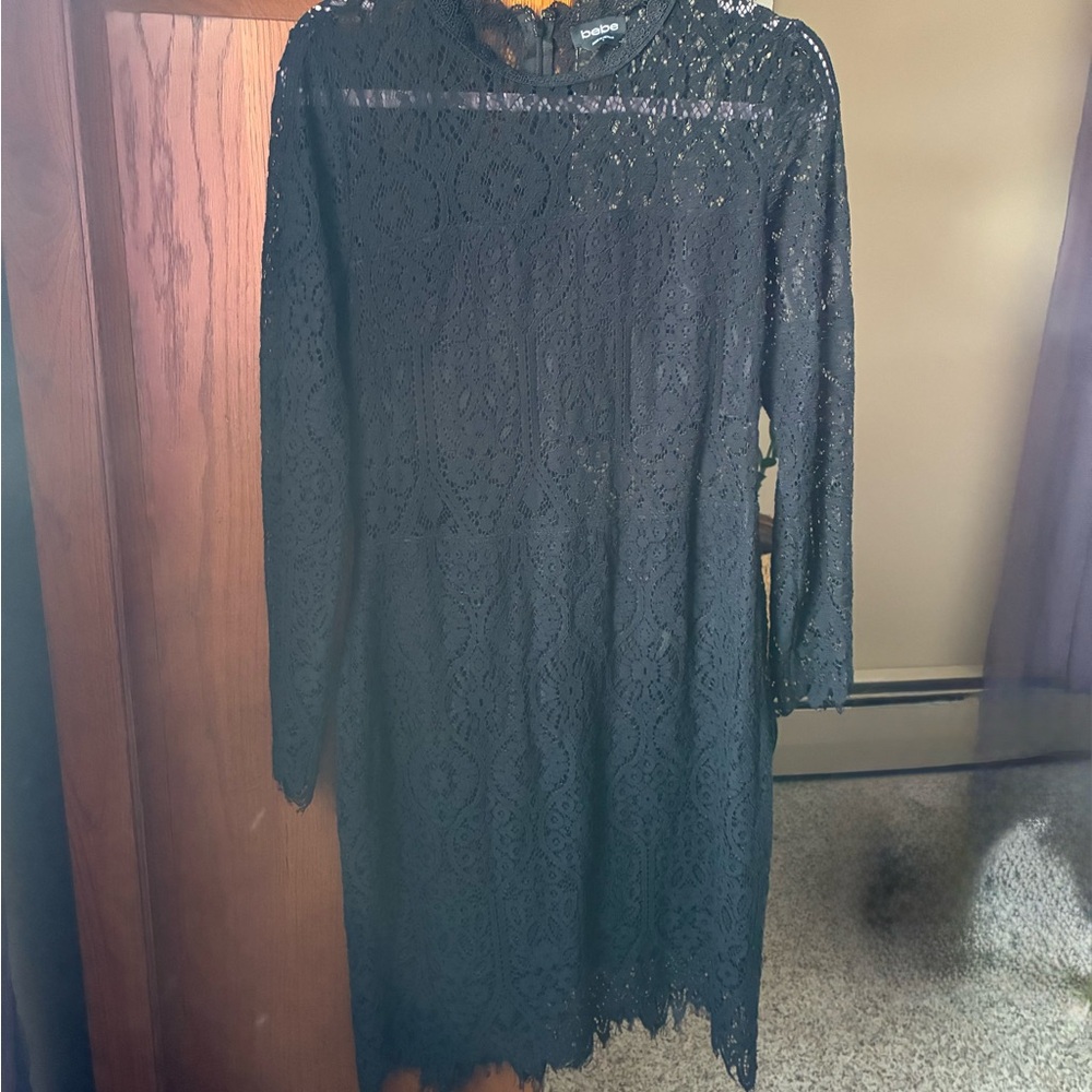 Black Lace Midi Dress
